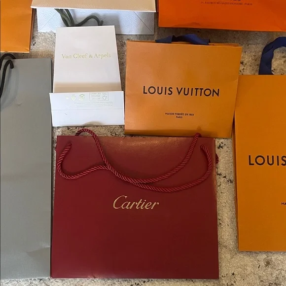 MULTIPLE DESIGNER BAGS . Luxury Designer Shopping Bags Collection